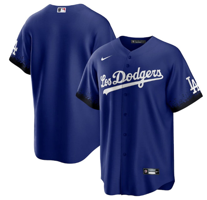 Men's Royal Los Angeles Dodgers Blank 2021 City Connect Cool Base Stitched Baseball Jersey